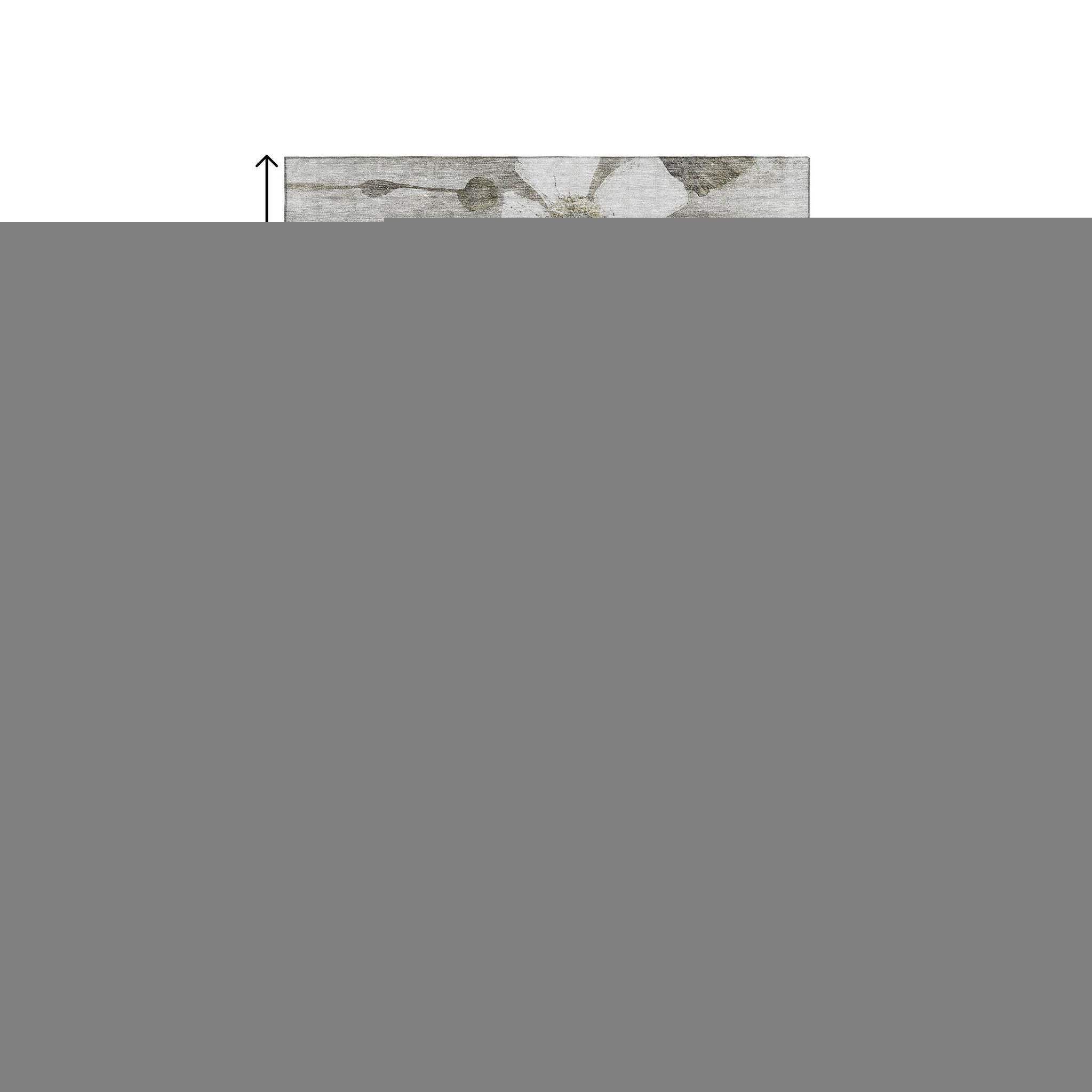 8' X 10' Taupe And Ivory Floral Washable Area Rug With UV Protection - HomeRoots - Flyclothing LLC
