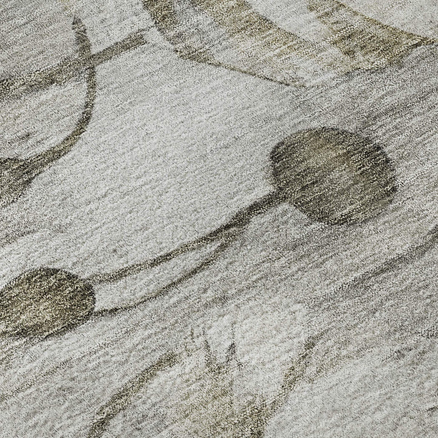 8' X 10' Taupe And Ivory Floral Washable Area Rug With UV Protection - HomeRoots - Flyclothing LLC