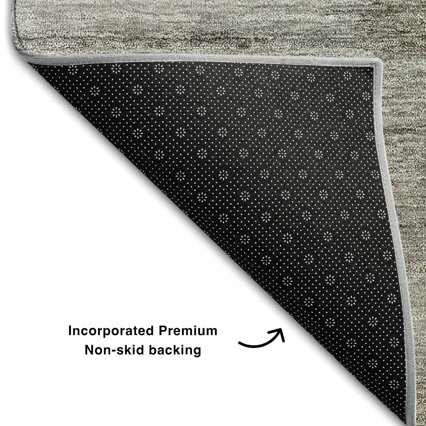 9' X 12' Taupe And Ivory Floral Washable Area Rug With UV Protection - HomeRoots - Flyclothing LLC