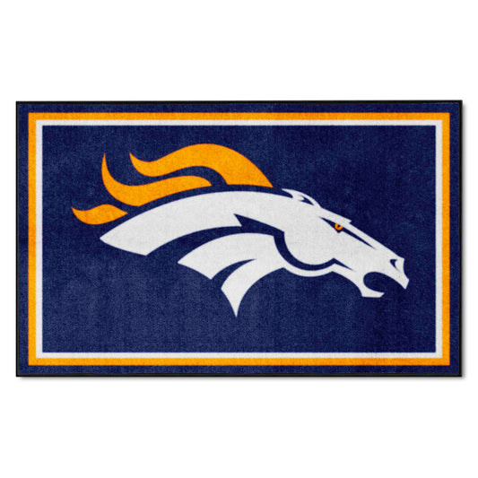 Denver Broncos 4ft. x 6ft. Plush Area Rug - Denver Broncos