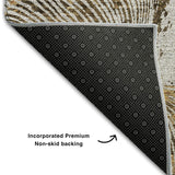 3' X 5' Taupe Brown And Ivory Faux Bois Washable Area Rug With UV Protection - HomeRoots - Flyclothing LLC