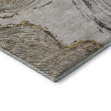 3' X 5' Taupe Brown And Ivory Faux Bois Washable Area Rug With UV Protection - HomeRoots - Flyclothing LLC