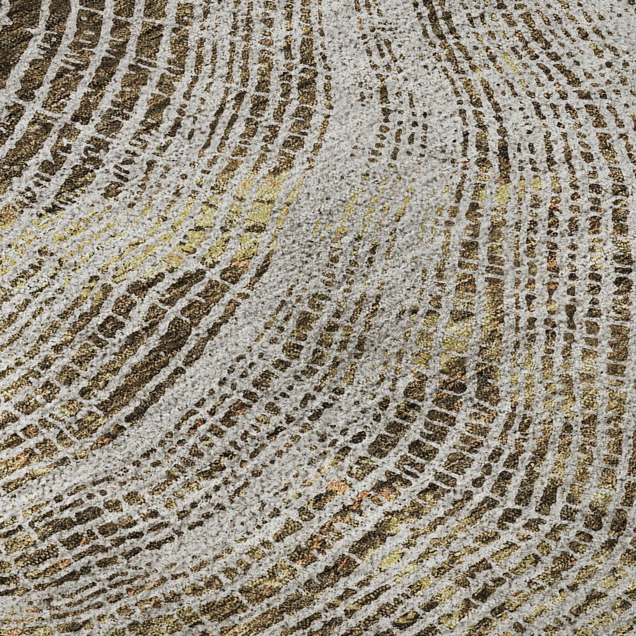 3' X 5' Taupe Brown And Ivory Faux Bois Washable Area Rug With UV Protection - HomeRoots - Flyclothing LLC