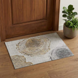 3' X 5' Taupe Brown And Ivory Faux Bois Washable Area Rug With UV Protection - HomeRoots - Flyclothing LLC