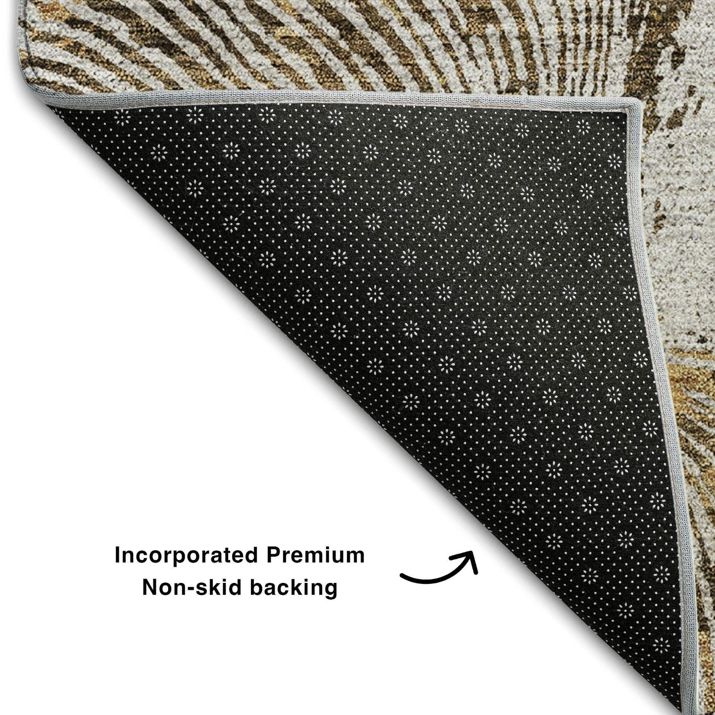 9' X 12' Taupe Brown And Ivory Woodland Lodge Washable Area Rug With UV Protection - HomeRoots - Flyclothing LLC