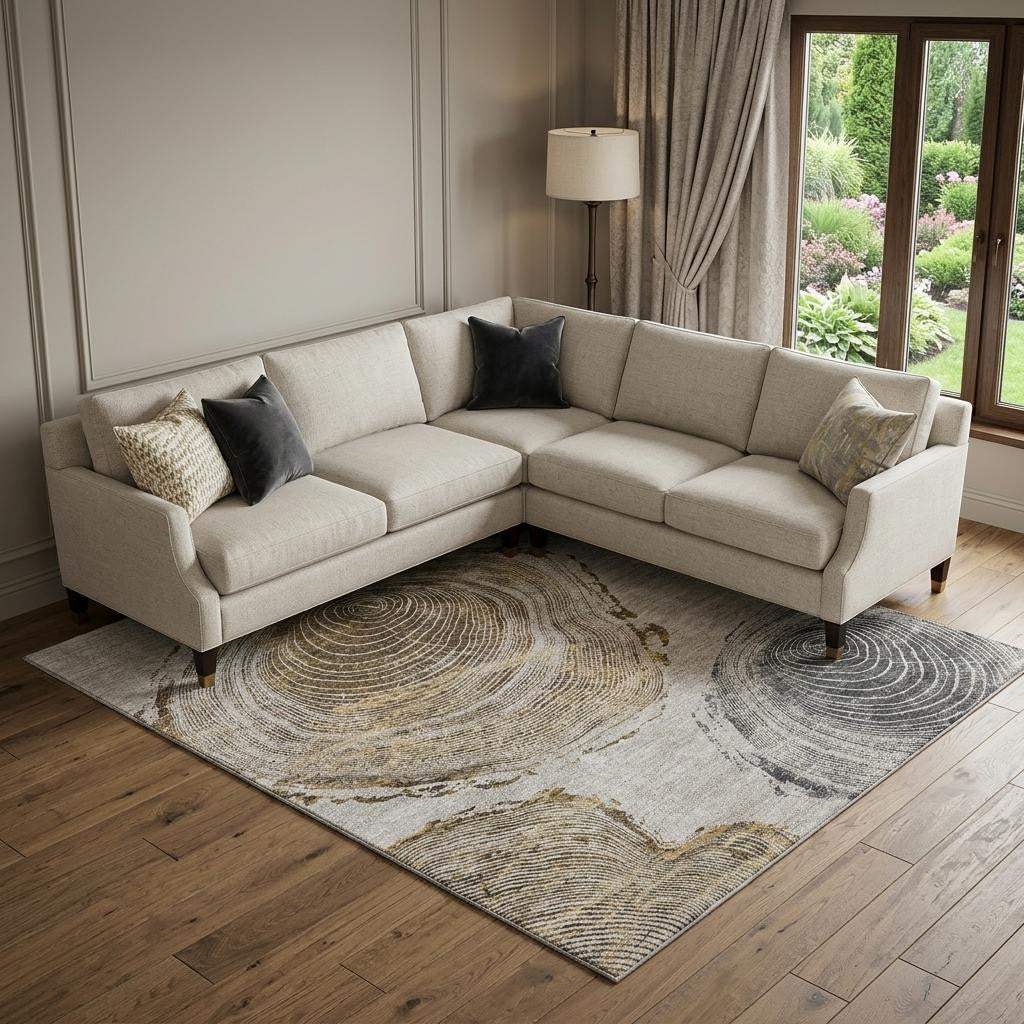 9' X 12' Taupe Brown And Ivory Woodland Lodge Washable Area Rug With UV Protection - HomeRoots - Flyclothing LLC
