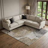 9' X 12' Taupe Brown And Ivory Woodland Lodge Washable Area Rug With UV Protection - HomeRoots - Flyclothing LLC