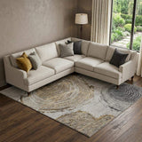 10' X 14' Taupe Brown And Ivory Woodland Lodge Washable Area Rug With UV Protection - HomeRoots - Flyclothing LLC