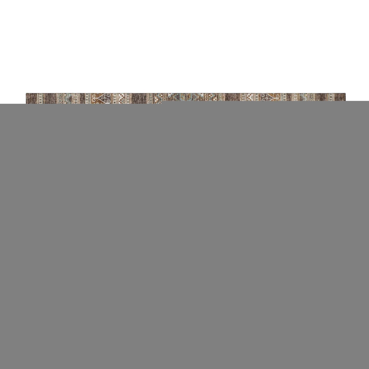 3' X 5' Chocolate Copper And Ivory Southwestern Washable Area Rug With UV Protection - HomeRoots - Flyclothing LLC