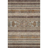 9' X 12' Chocolate Copper And Ivory Southwestern Washable Area Rug With UV Protection - HomeRoots - Flyclothing LLC