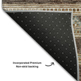 10' X 14' Chocolate Copper And Ivory Southwestern Washable Area Rug With UV Protection - HomeRoots - Flyclothing LLC
