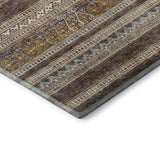 10' X 14' Chocolate Copper And Ivory Southwestern Washable Area Rug With UV Protection - HomeRoots - Flyclothing LLC