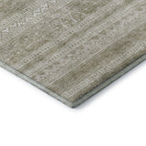 8' Khaki And Ivory Southwestern Washable Round Rug With UV Protection - HomeRoots - Flyclothing LLC