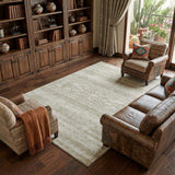 10' X 14' Khaki And Ivory Southwestern Washable Area Rug With UV Protection - HomeRoots - Flyclothing LLC