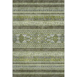 3' X 5' Olive Green Gray And Ivory Southwestern Washable Area Rug With UV Protection - HomeRoots - Flyclothing LLC
