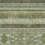 8' X 10' Olive Green Gray And Ivory Southwestern Washable Area Rug With UV Protection - HomeRoots - Flyclothing LLC
