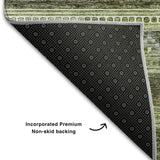 8' X 10' Olive Green Gray And Ivory Southwestern Washable Area Rug With UV Protection - HomeRoots - Flyclothing LLC
