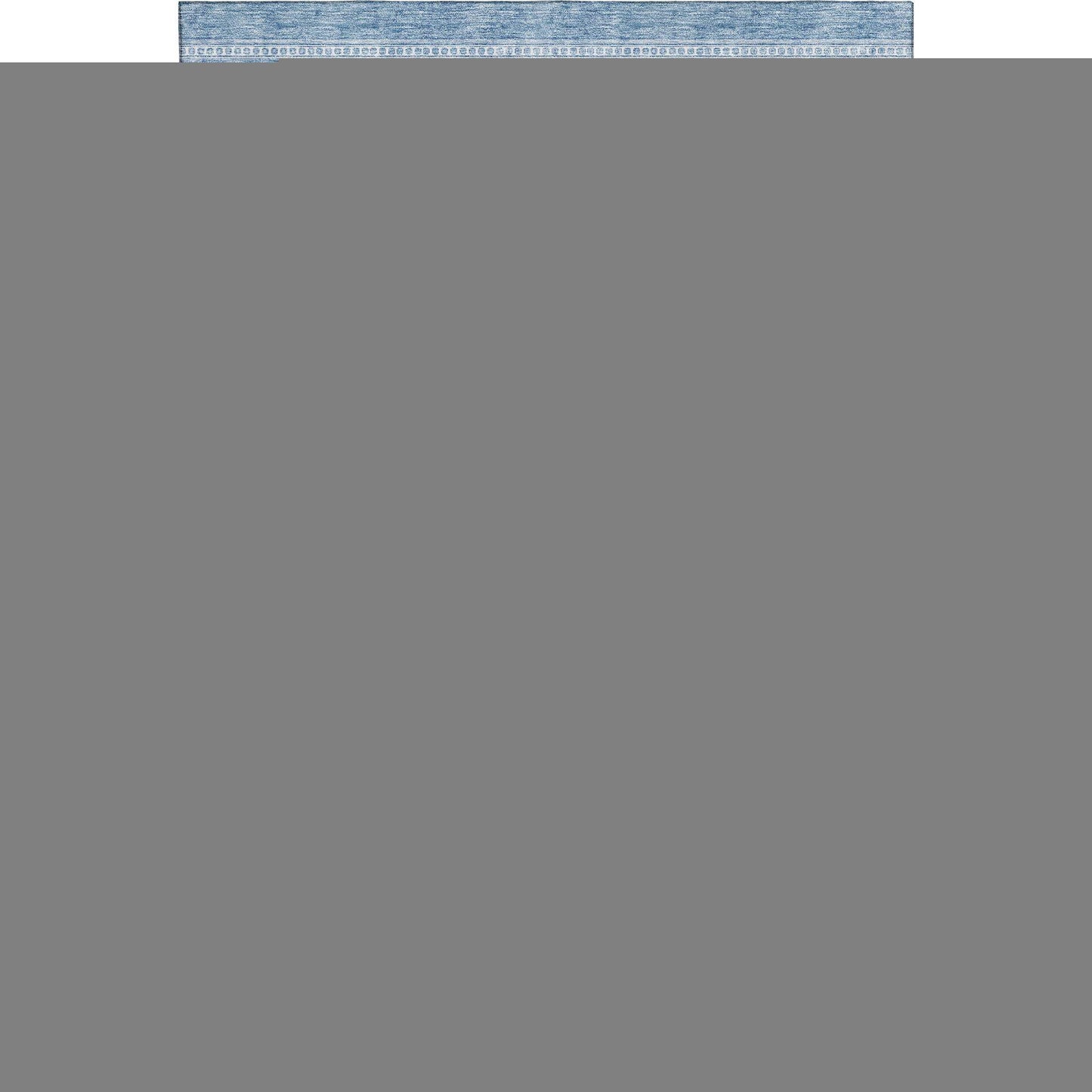 3' X 5' Sky Blue And Ivory Southwestern Washable Area Rug With UV Protection - HomeRoots - Flyclothing LLC