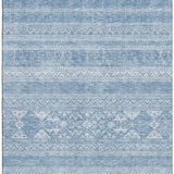 3' X 5' Sky Blue And Ivory Southwestern Washable Area Rug With UV Protection - HomeRoots - Flyclothing LLC