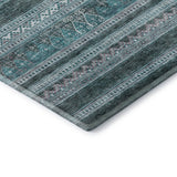 3' X 5' Teal And Ivory Southwestern Washable Area Rug With UV Protection - HomeRoots - Flyclothing LLC