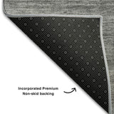 3' X 5' Taupe Blue And Beige Geometric Washable Area Rug With UV Protection - HomeRoots - Flyclothing LLC