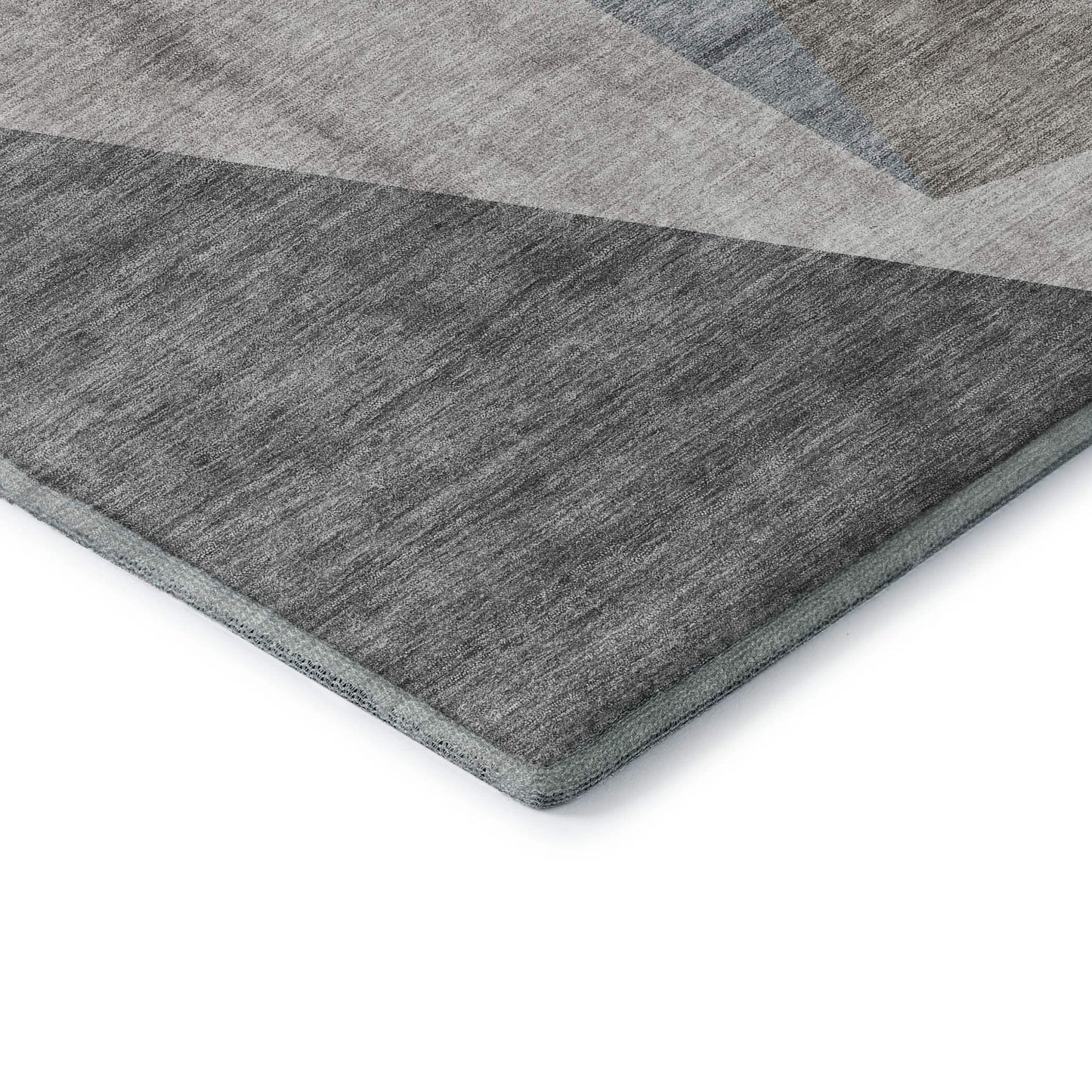 8' X 10' Taupe Blue And Beige Geometric Washable Area Rug With UV Protection - HomeRoots - Flyclothing LLC