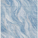 5' X 8' Blue And Ivory Abstract Washable Area Rug With UV Protection - HomeRoots - Flyclothing LLC