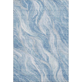 9' X 12' Blue And Ivory Abstract Washable Area Rug With UV Protection - HomeRoots - Flyclothing LLC