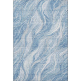 10' X 14' Blue And Ivory Abstract Washable Area Rug With UV Protection - HomeRoots - Flyclothing LLC