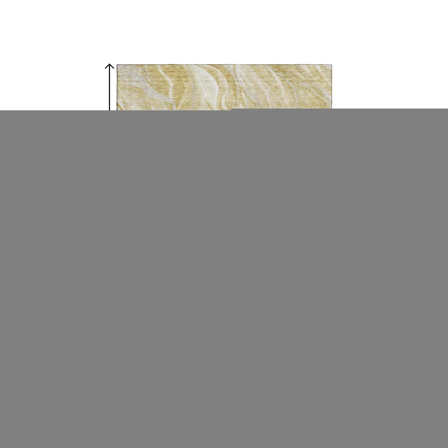 3' X 5' Gold And Ivory Abstract Washable Area Rug With UV Protection - HomeRoots - Flyclothing LLC
