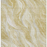 5' X 8' Gold And Ivory Abstract Washable Area Rug With UV Protection - HomeRoots - Flyclothing LLC