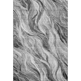 3' X 5' Gray And Ivory Abstract Washable Area Rug With UV Protection - HomeRoots - Flyclothing LLC