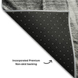 5' X 8' Gray And Ivory Abstract Washable Area Rug With UV Protection - HomeRoots - Flyclothing LLC