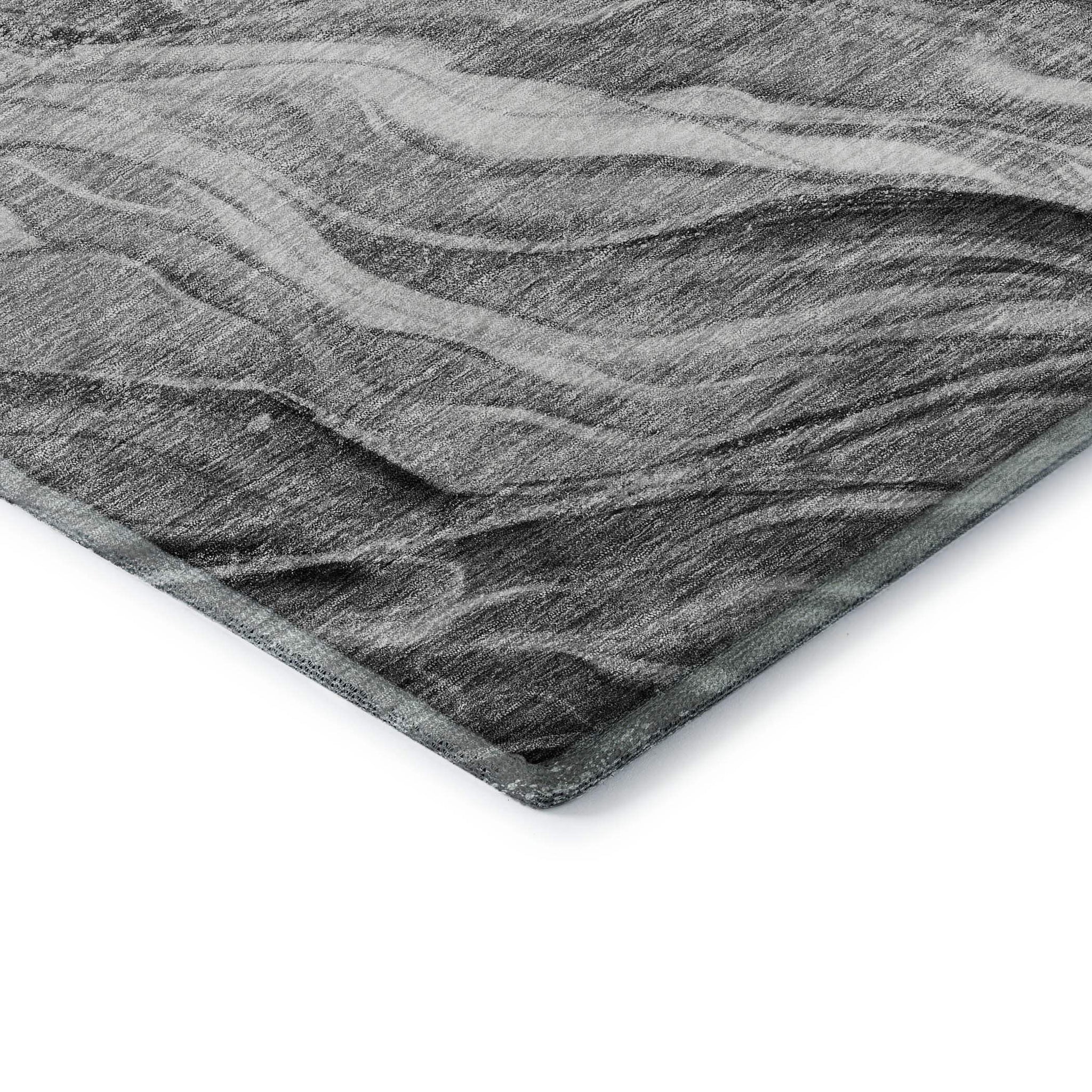 8' X 10' Gray And Ivory Abstract Washable Area Rug With UV Protection - HomeRoots - Flyclothing LLC
