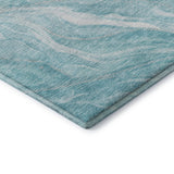 9' X 12' Teal And Ivory Abstract Washable Area Rug With UV Protection - HomeRoots - Flyclothing LLC