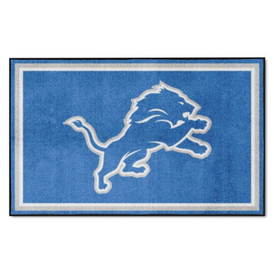 Detroit Lions 4ft. x 6ft. Plush Area Rug - Detroit Lions