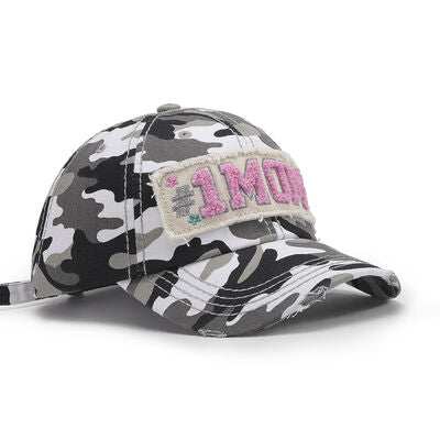 Letter Adjustable Cotton Baseball Cap - Trendsi - Flyclothing LLC