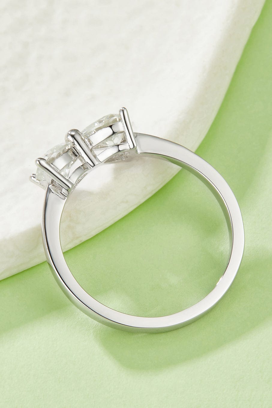 1 Carat Moissanite 925 Sterling Silver Bow Ring - Trendsi
