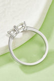1 Carat Moissanite 925 Sterling Silver Bow Ring - Trendsi