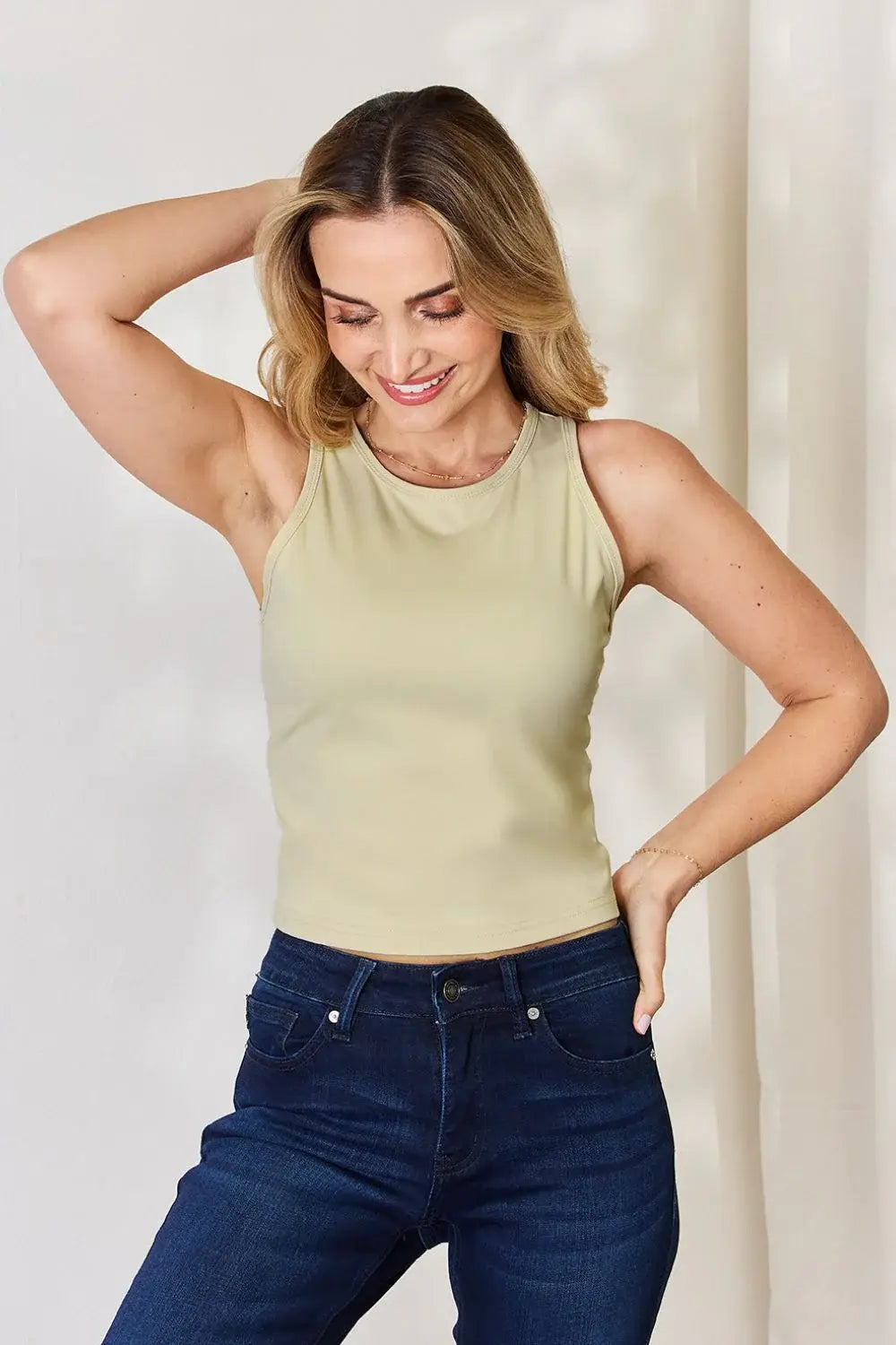 Basic Bae Full Size Round Neck Slim Tank - ShopBasicbae - Flyclothing LLC