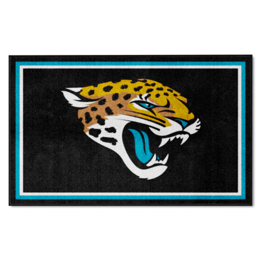 Jacksonville Jaguars 4ft. x 6ft. Plush Area Rug - Jacksonville Jaguars