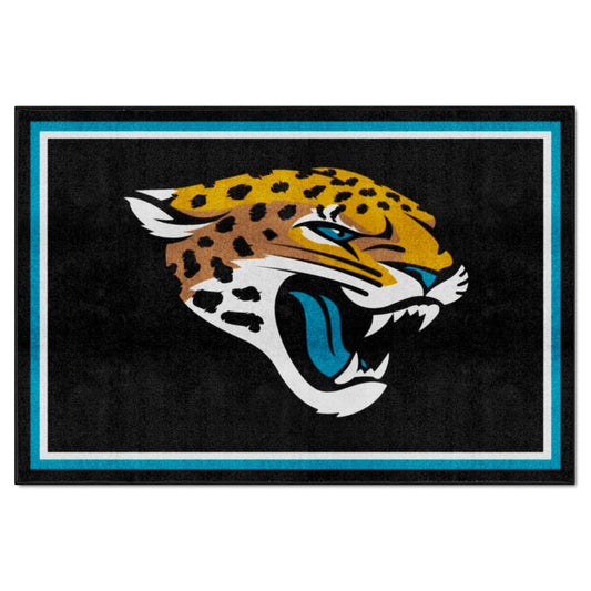 Jacksonville Jaguars 5ft. x 8 ft. Plush Area Rug - Jacksonville Jaguars