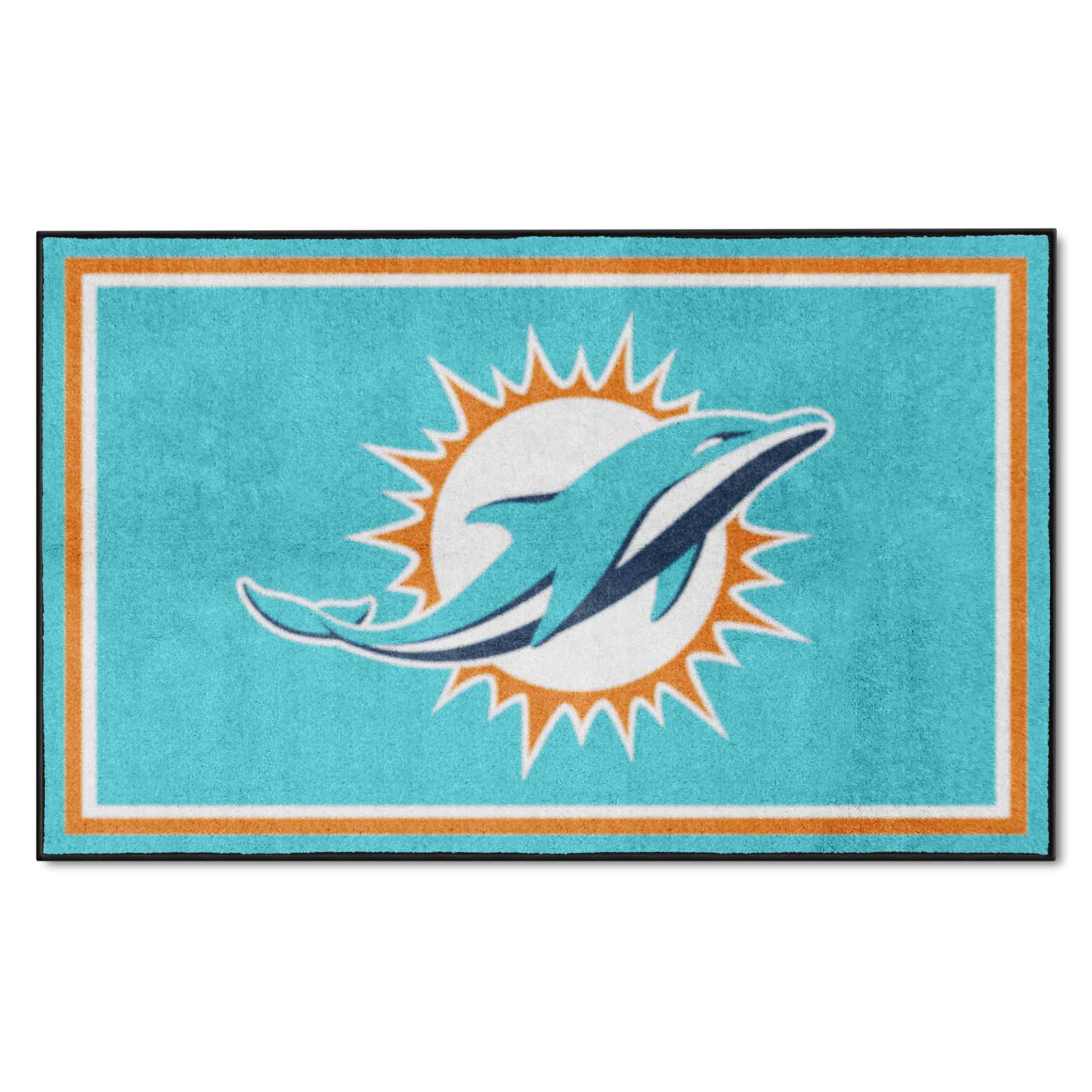 Miami Dolphins 4ft. x 6ft. Plush Area Rug - Miami Dolphins