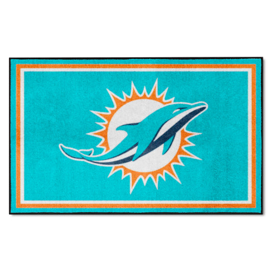 Miami Dolphins 4ft. x 6ft. Plush Area Rug - Miami Dolphins