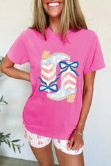 Graphic Round Neck Short Sleeve T-Shirt - Trendsi - Flyclothing LLC