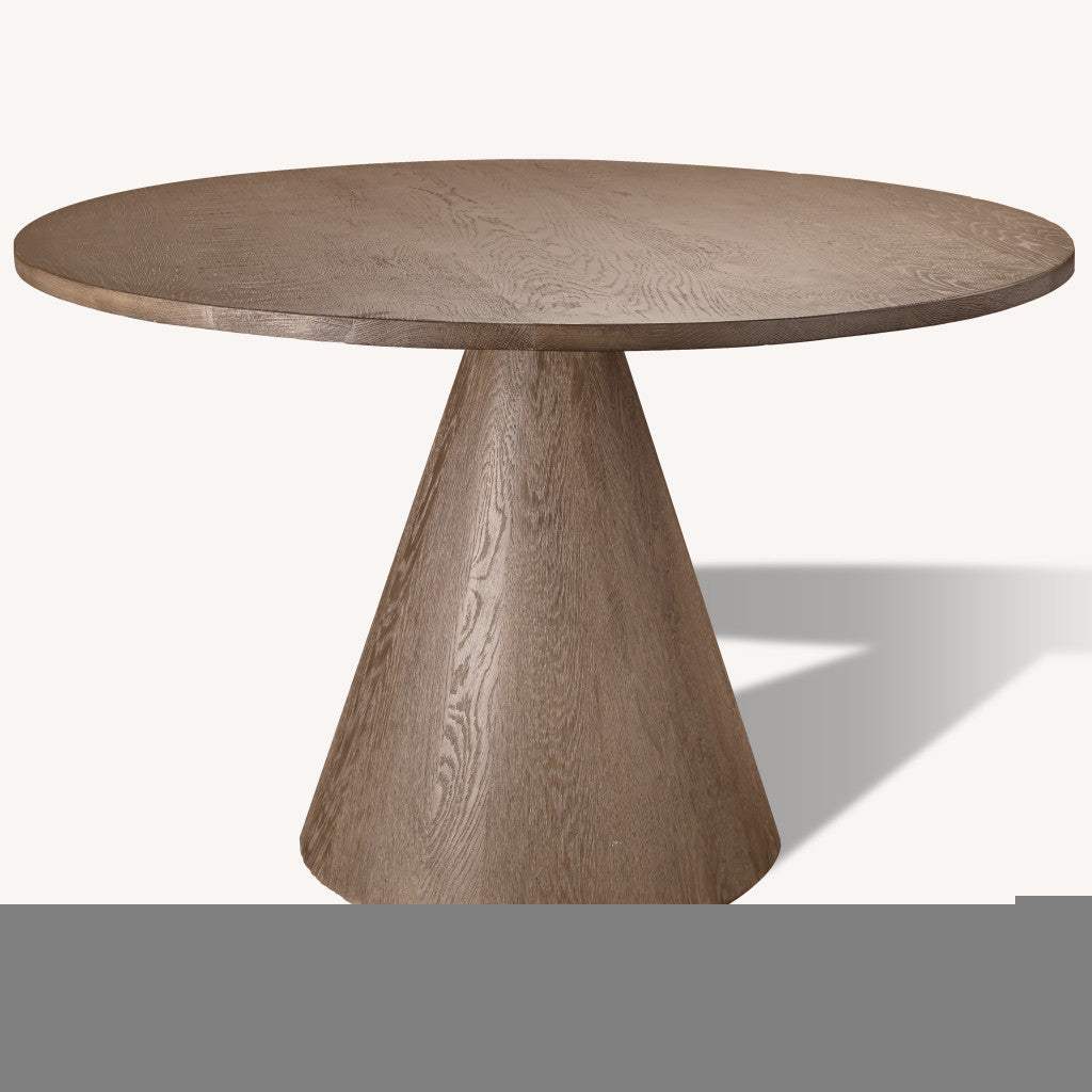 48" Natural Solid Wood Pedestal Base Round Top Dining Table - HomeRoots - Flyclothing LLC