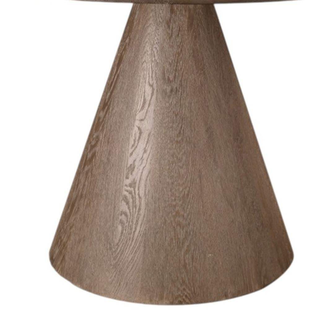 48" Natural Solid Wood Pedestal Base Round Top Dining Table - HomeRoots - Flyclothing LLC