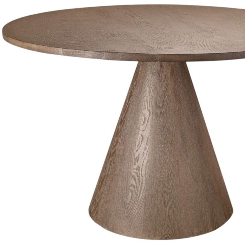 48" Natural Solid Wood Pedestal Base Round Top Dining Table - HomeRoots - Flyclothing LLC