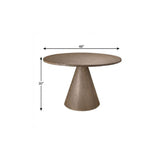 48" Natural Solid Wood Pedestal Base Round Top Dining Table - HomeRoots - Flyclothing LLC