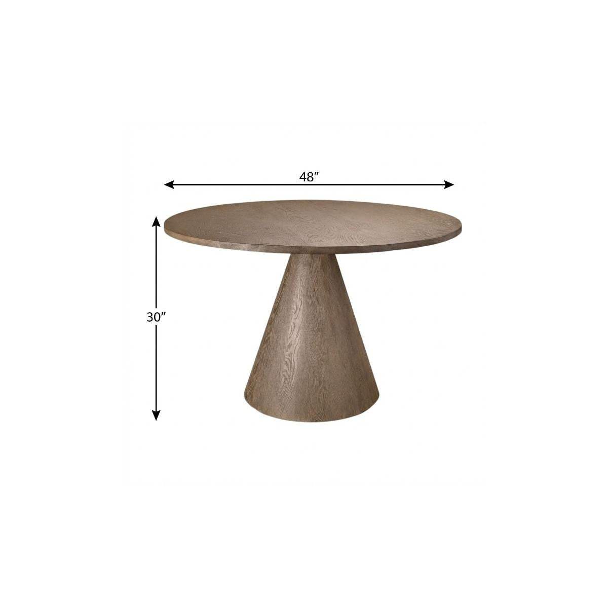 48" Natural Solid Wood Pedestal Base Round Top Dining Table - HomeRoots - Flyclothing LLC